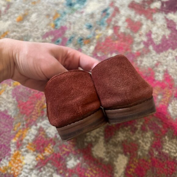 Franco Sarto • burnt red suede loafers - Picture 4 of 5